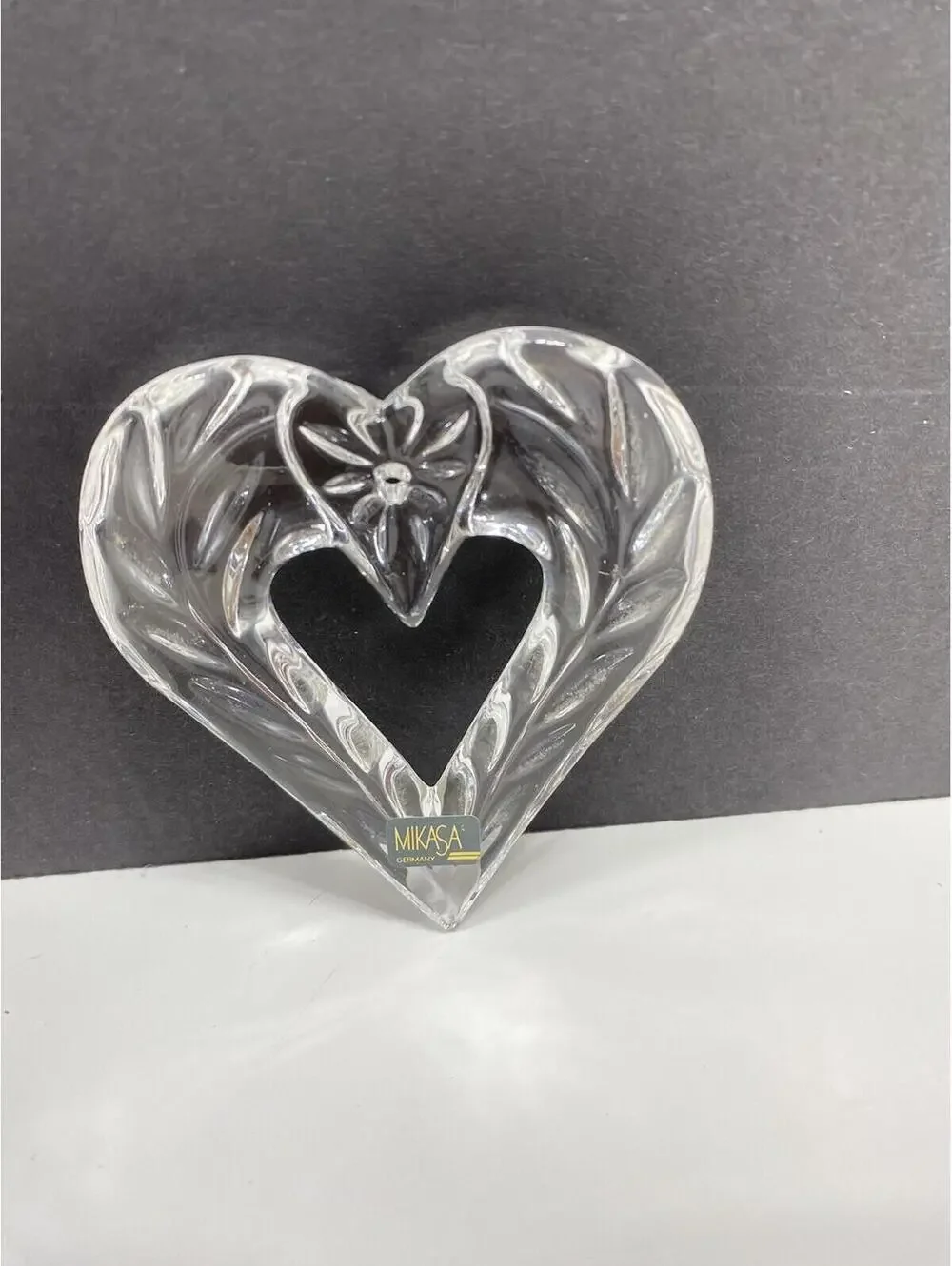 Mikasa Crystal Ornament Heart Joyous Collection Germany